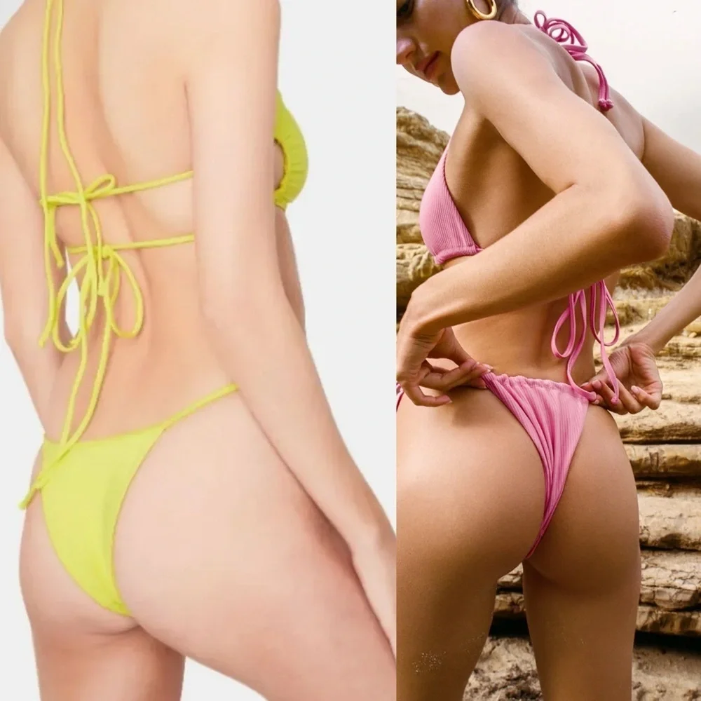 Frankies Bikini Tia Ribbed Triangle Bikini +‎ Binx Skimpy Bottom
